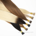 22 polegadas 1b Extensões de cabelo humano ITIP Virgem crua russa 100 % Remy Hair i-tip Dupa dupla I Tip Tip Human Hair Extensions